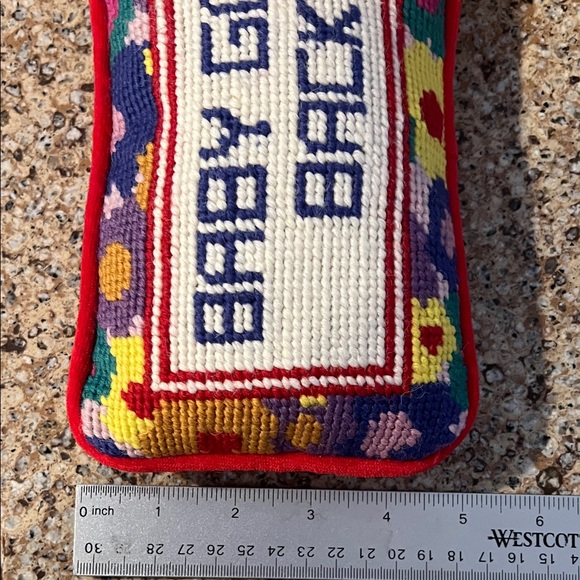 Furbish mini lumbar Needlepoint Pillow - Picture 4 of 4